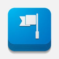 square button flag N5