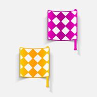 realistic design element linesman flag N36