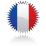 Sticker with French flag