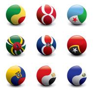 Group of Crystal Ball Flags N23
