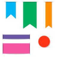 Set of ribbons vector illustration