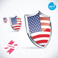 I Love USA Flag Illustration