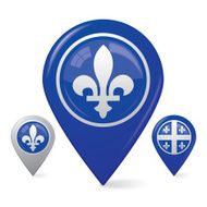 Pointer with Quebec flag