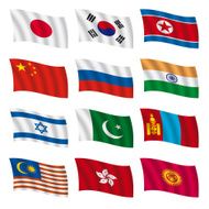 World flags waving N32