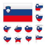 Slovenia flag set