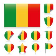 Mali flag set