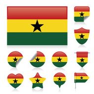 Ghana flag set