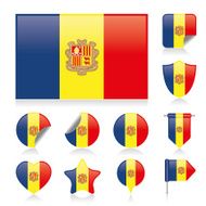 Andorra flag set