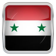 Glossy Button - Flag of Syria