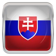 Glossy Button - Flag of Slovakia N4