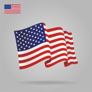 Flat and waving American Flag