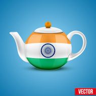 Indian ceramic teapot Vector illustration