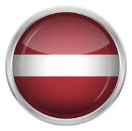 Glossy Button - Flag of Latvia N4