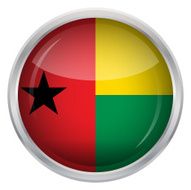 Glossy Button - Flag of Guinea Bissau N4
