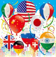 Balloons Flags of the world N4