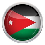 Glossy Button - Flag of Jordan N4