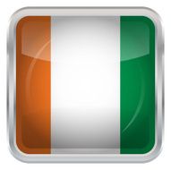 Glossy Button - Flag of Ivory Coast N3