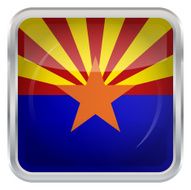 Glossy Button - Flag of Arizona N4