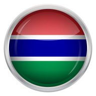 Glossy Button - Flag of Gambia N4