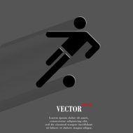 football player icon flat modern design