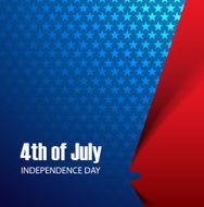 4th of july United States America with stylish wave background