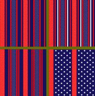 usa flag stylized pattern