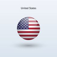 Round flag of United States