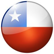 Chile Round Glass Button
