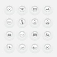 Button Soccer Icons web design Menu template