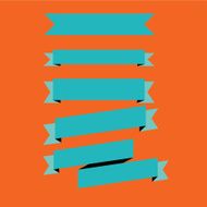 ribbon set flat design N3