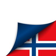 Norway Country Flag Turning Page