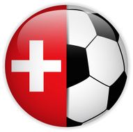 Switzerland Flag with Soccer Ball Background N2