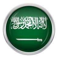 Glossy Button - Flag of Saudi Arabia N2