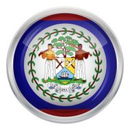 Glossy Button - Flag of Belize N4