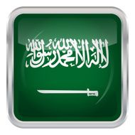 Glossy Button - Flag of Saudi Arabia N3