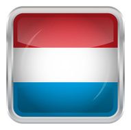 Glossy Button - Flag of Luxembourg N4