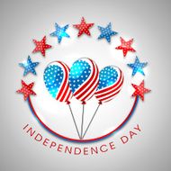 Glossy balloons painted in national flag colors with stylish stars