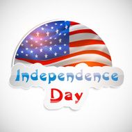 Sticky design in national flag colors and text Independence Day