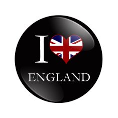 I Love England button