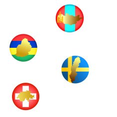 collection icons with countries