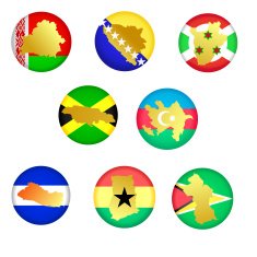 collection icons with countries N3