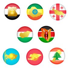collection icons with countries N8