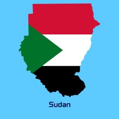 vector map of Sudan