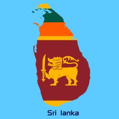 vector map of Sri lanka