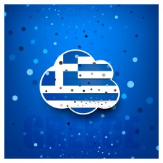 Festive cloud form flag of Greece