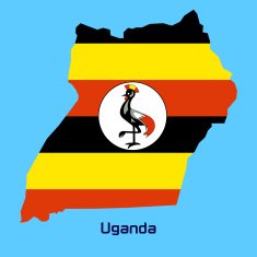 vector map of Uganda