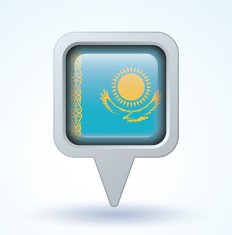 Flag of Kazakhstan vector illustration N6