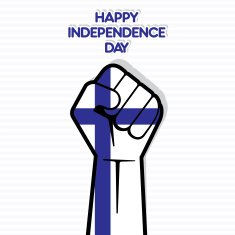 Flag of finland in hand design vector