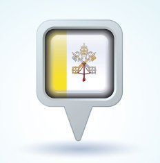 Flag of Vatican city vector illustration N6
