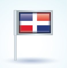 Flag of dominican republic vector illustration N9